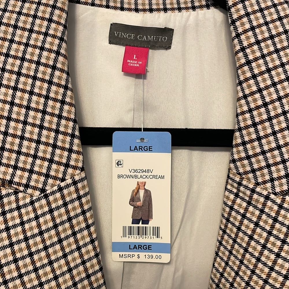 Vince Camuto checked blazer - Picture 2 of 6